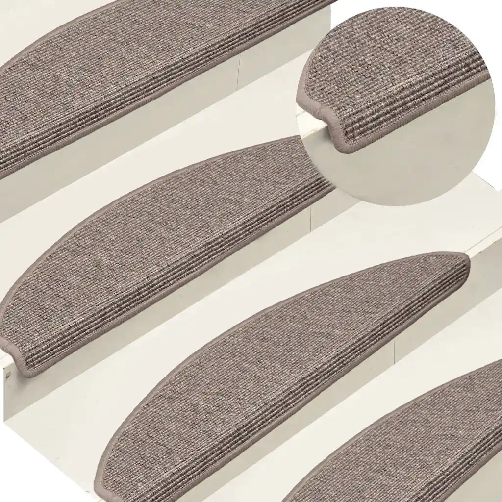 Tappetini Autoadesivi per Scale 15 pz Beige Scuro 65x25 cm cod mxl 63660