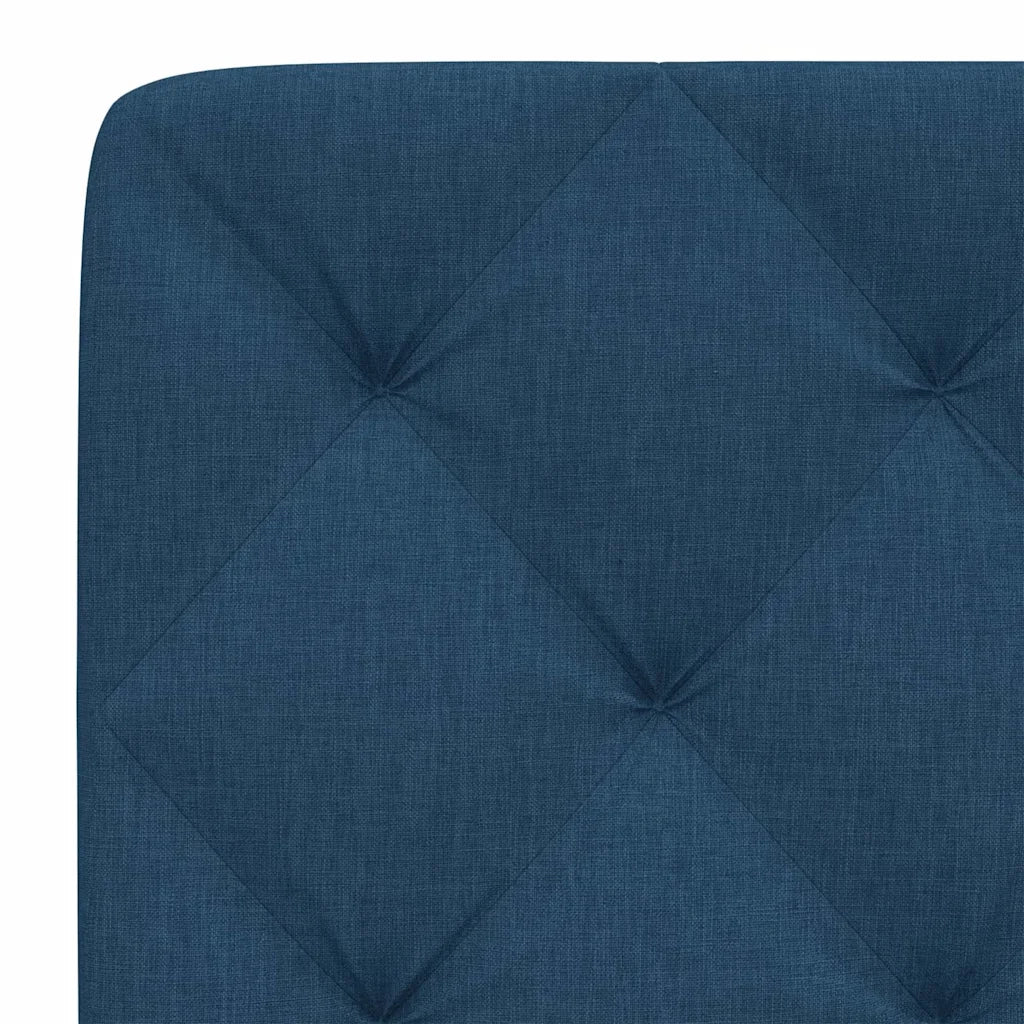 Coussin de tête de lit bleu 90 cm tissu