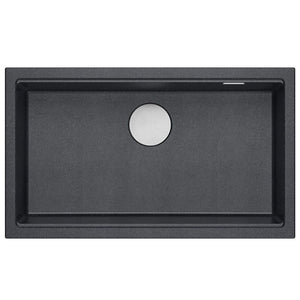 Lavello In Granito Logan 110 Black Metallic Acciaio