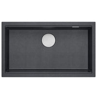 Lavello In Granito Logan 110 Black Metallic Rame