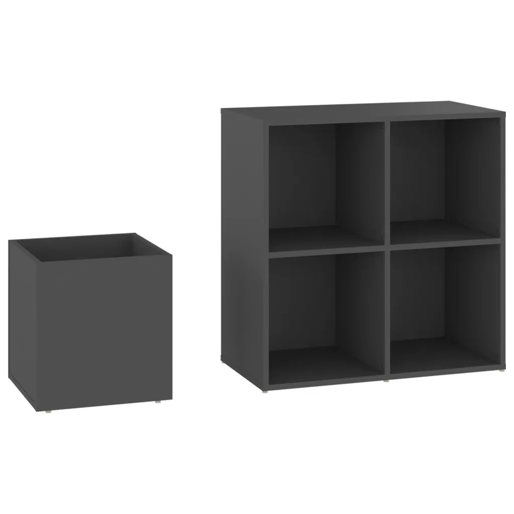 Scarpiera da Ingresso-Scaffale per scarpe Grigia 105x35,5x70cm in Legno Multistrato