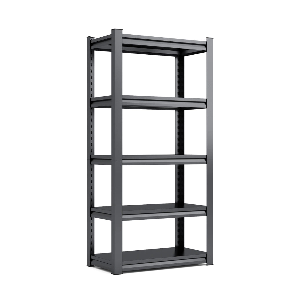 Scaffale portatutto 183x90x40 cm con ripiani regolabili in metallo nero
