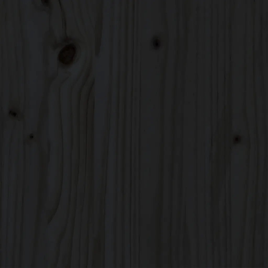 Giroletto Nero in Legno Massello di Pino 200x200 cm 3104437