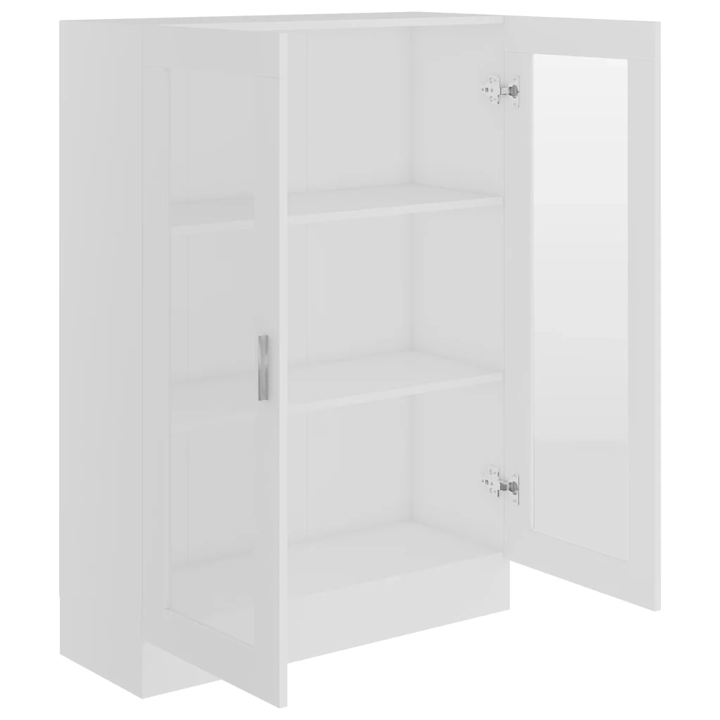 Armadietto con Vetrina Bianco 82,5x30,5x115cm Legno Multistrato CFW2090933