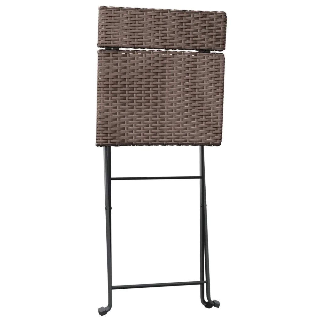 Sedie Pieghevoli da Bistr¨° 6 pz | Sedie da Esterno Marroni Polyrattan e Acciaio