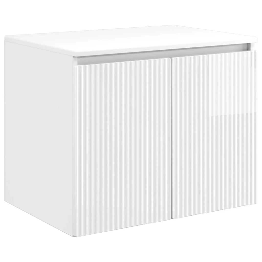 Set di mobili per il bagno Bianco Lucido Legno ingegnerizzato 3404334