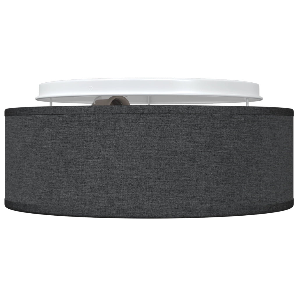 Lampada da soffitto  Flush Mount Nera Ã˜ 30 cm in Tessuto con attacco E27