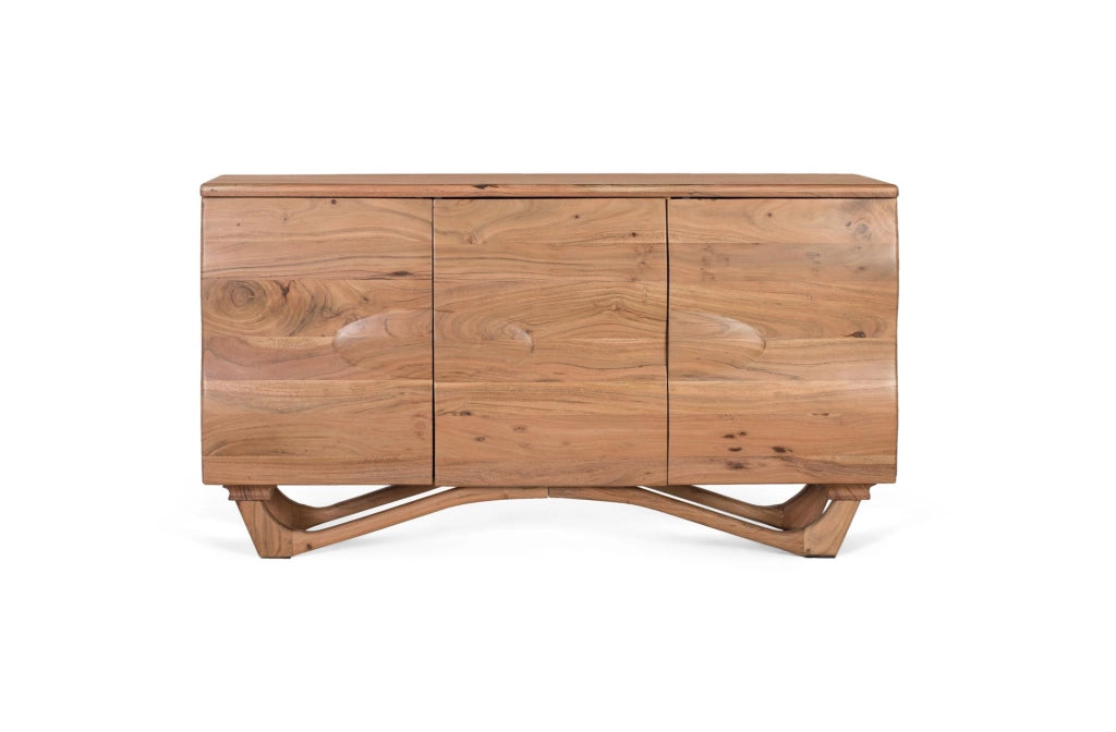 Credenza realizzata a mano in legno di acacia 140 cm