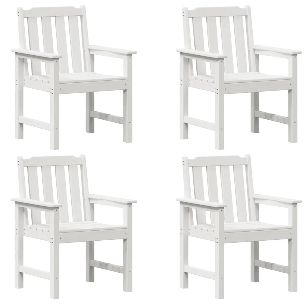 Sedia da Giardino 4 pcs Bianco 65.5 x 59 x 88 cm Polietilene 3335795