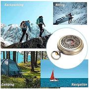 Compasso da Viaggio Sostenibile - Resistente ai Colpi - Impermeabile - Acciaio - Scala 360° - Formato Compattibile - Compasso