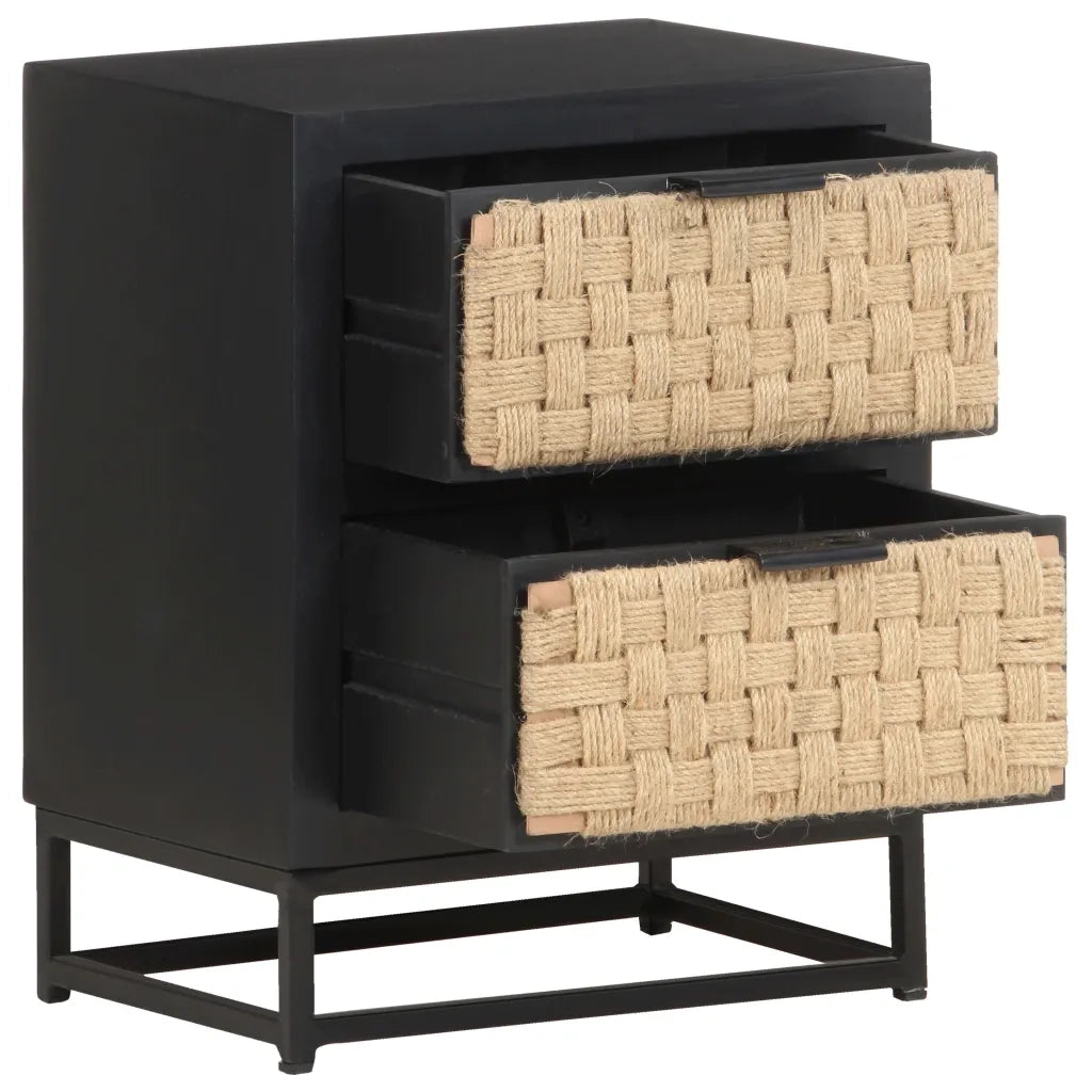 Comodino 40x30x50 cm in Legno Massello di Mango 323494