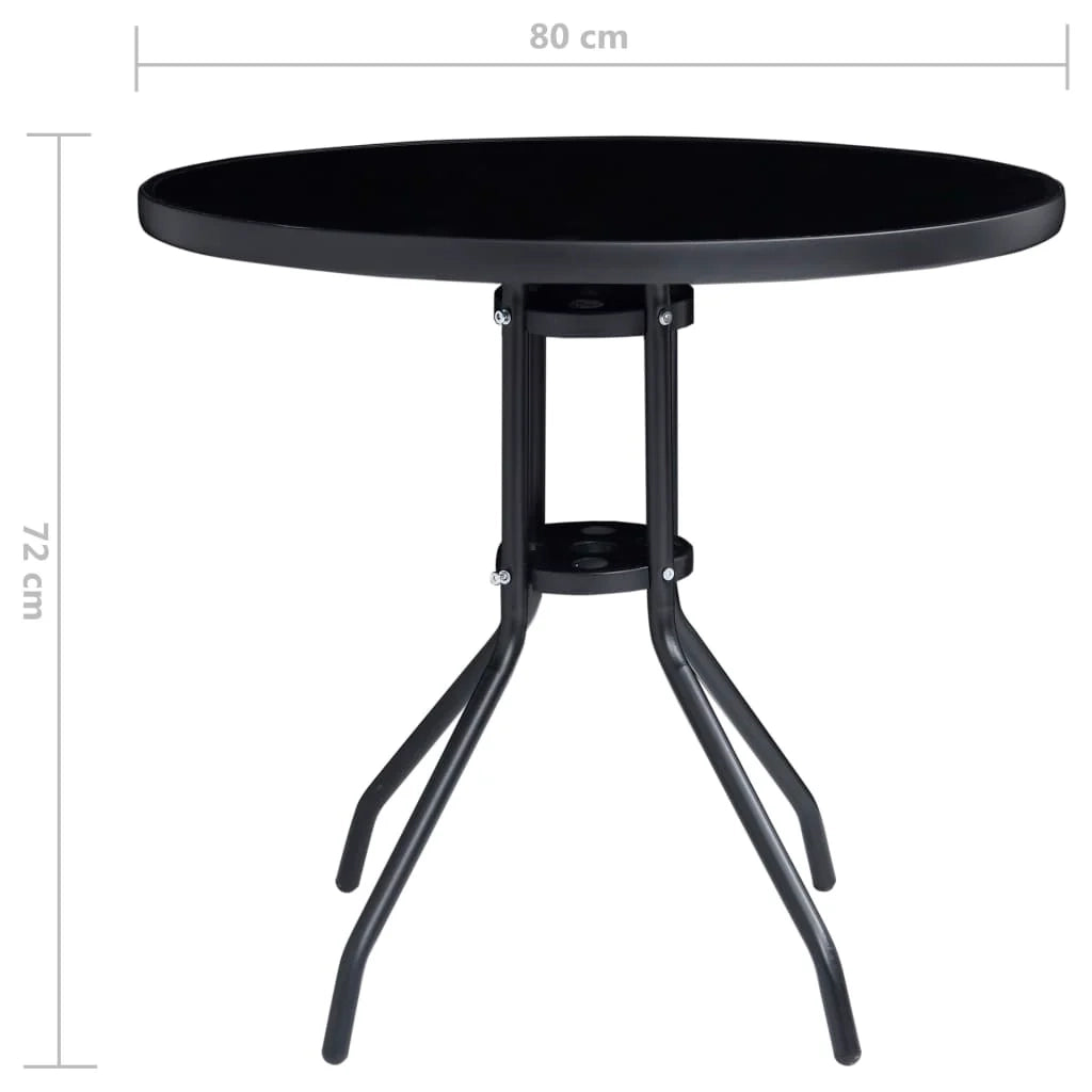 Set di mobili da bistrot da 5 pezzi in nero e antracite 02_0014547