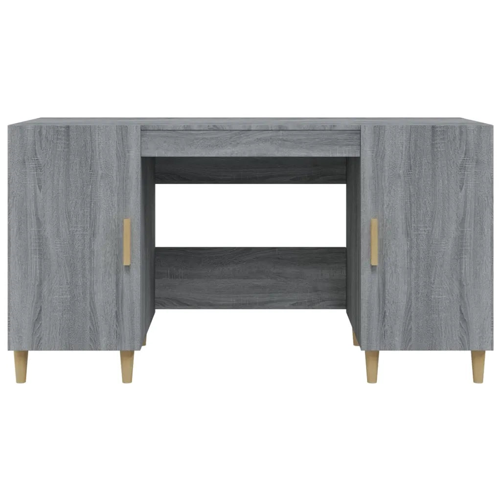 Scrivania Grigio Sonoma 140x50x75 cm in Legno Multistrato cod mxl 65751
