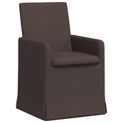 Sedie da pranzo 2 pz | Sedie da cucina Marrone scuro 57 x 67 x 95 cm Tessuto