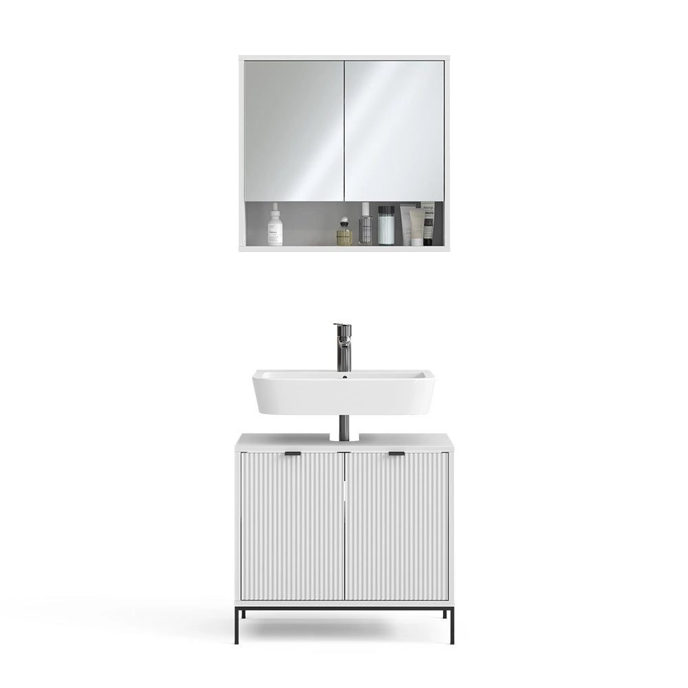 Vicco Set di mobili da bagno Bianco 2 parti