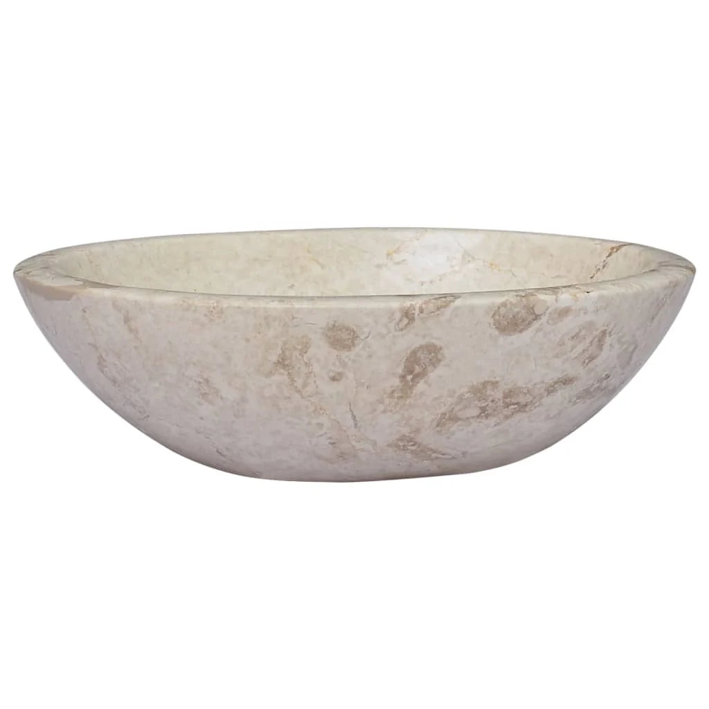Lavandino da bagno lavabo da appoggio lavabo da WC lavabo da bagno lavabo da interno 53 x 40 cm marmo crema 02_0002815