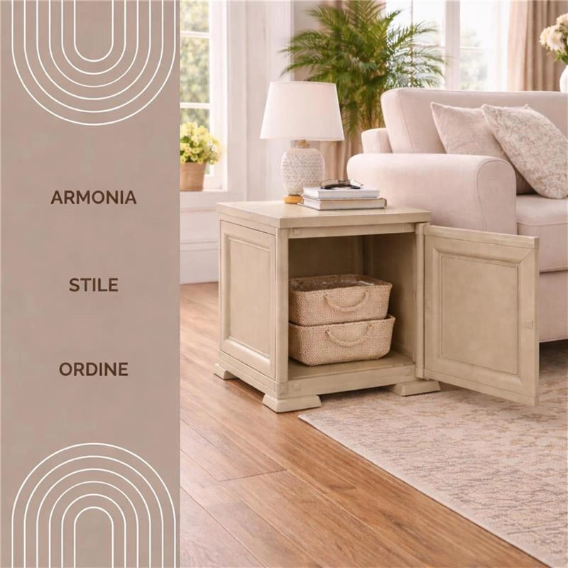 MOBILE 1 MODULO TALPA 40X43X46 CM CON ANTA TRAFORATA – CONTENITORE COMPATTO SALVASPAZIO PER ZONA LIVING E INGRESSO