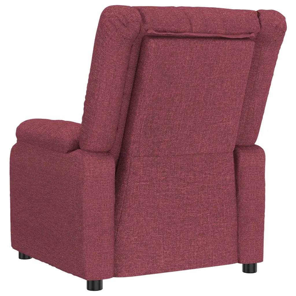 Poltrona Massaggiante Elettrica Rosso Vino in Tessuto 3143582