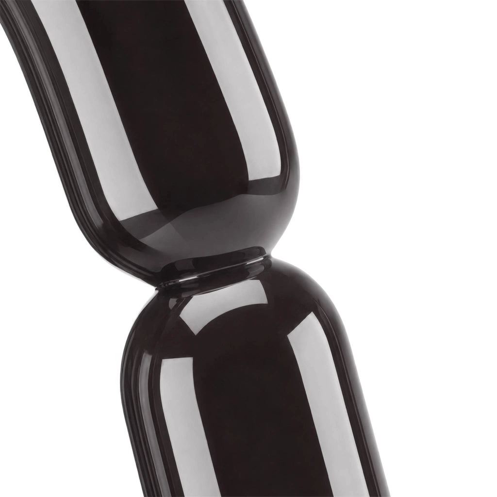 Specchio ovale finitura lucida, 160cm, nero