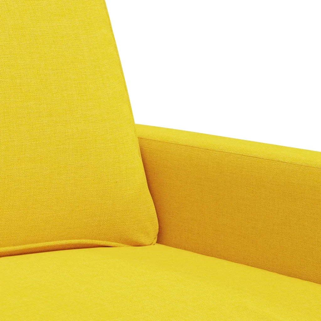 Divano a 2 Posti-Sofa 2 Posti Giallo Chiaro 120 cm in Tessuto 942323