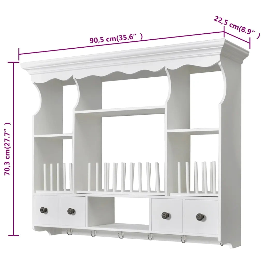 Armoire murale de cuisine en bois Blanc