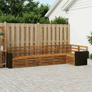 Set divano sezionale 6 pcs Naturale Legno di Acacia Massello