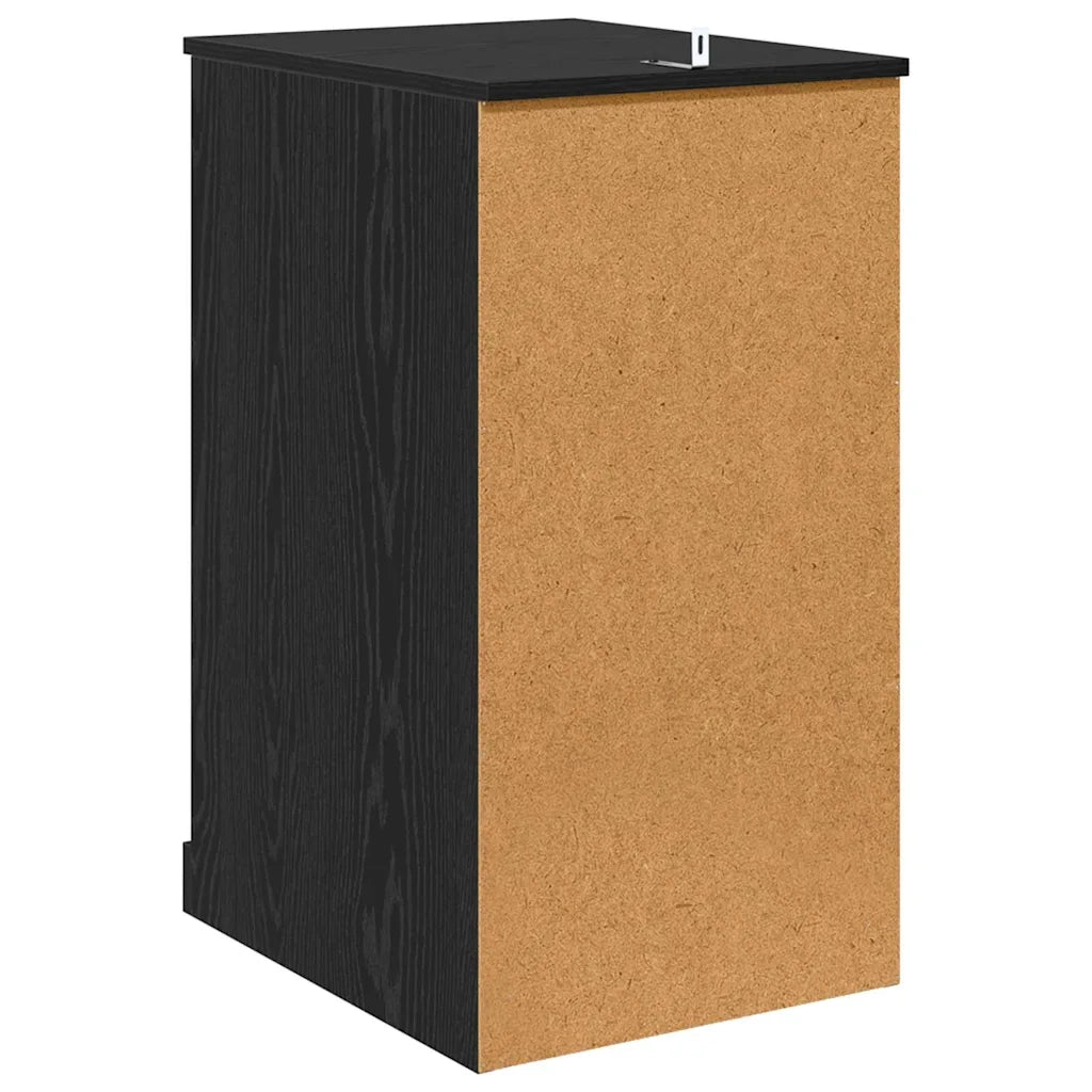 Mobile laterale Rovere Nero 40 x 50 x 75 cm Legno multistrato