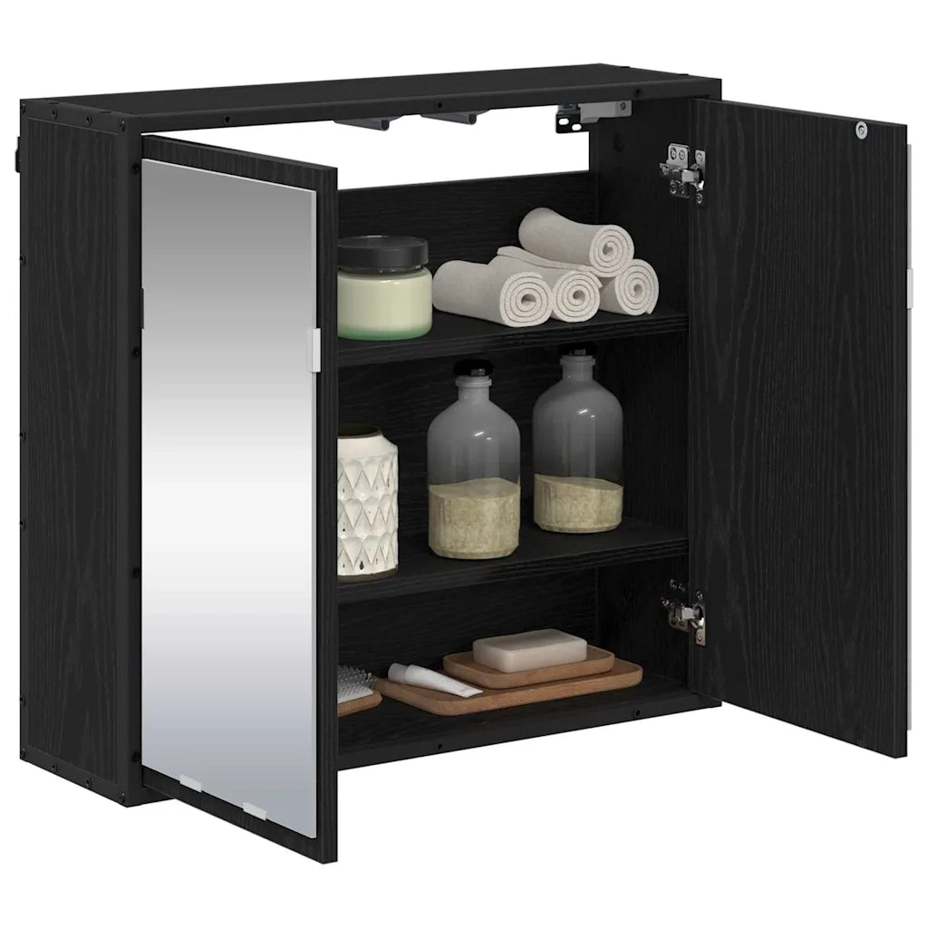 Scaffale da parete con lo scaffale Rovere Nero 65 x 20 x 60 cm