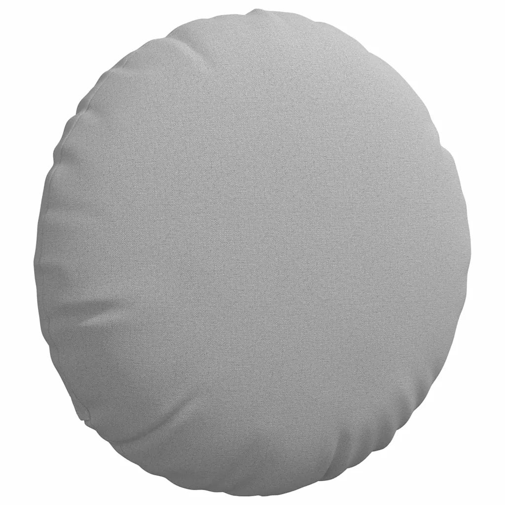Cuscini per Seduta 2 pcs Grigio Nuvola Ø50 x 19 cm Tessuto 42014170