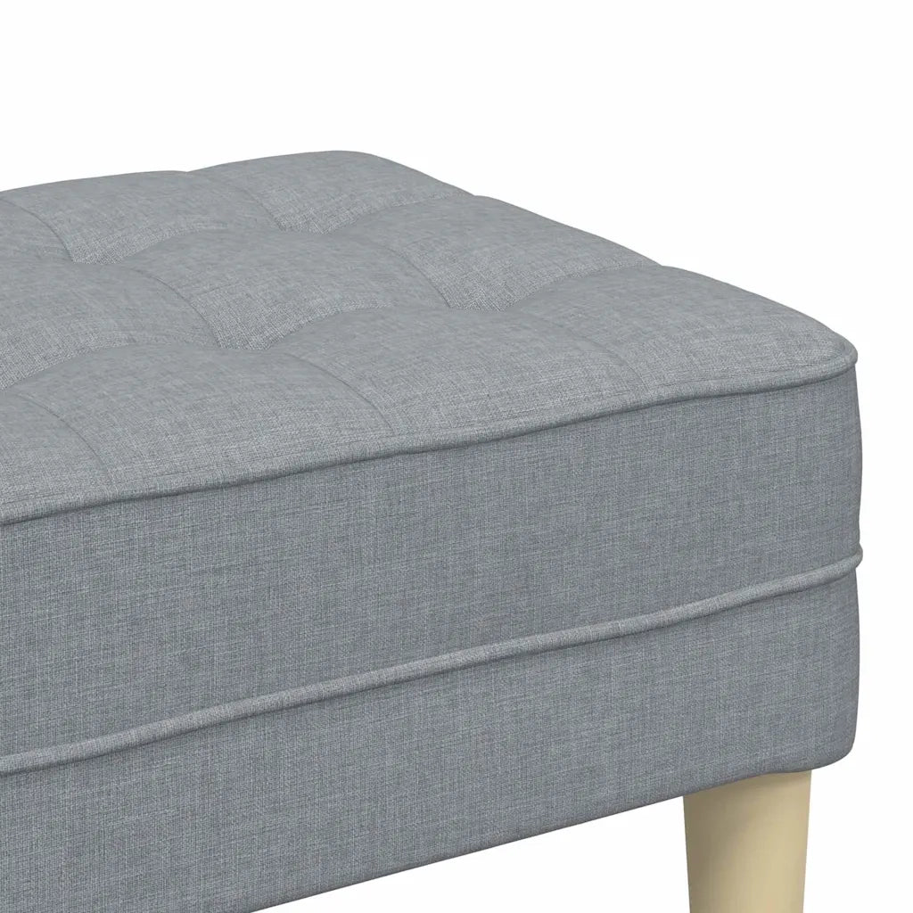 panchina con cuscino Grigio chiaro 113 x 57 x 39 cm Tessuto CFW9562879