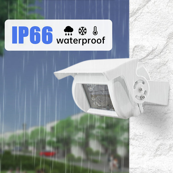 Telecamera Retromarcia per Furgoni e Camper 18 Led Infrarossi Retrocamera Bianco