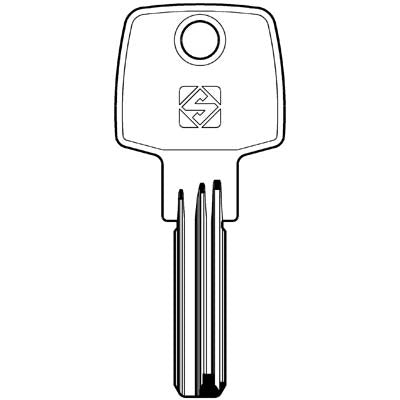 CHIAVE PUNZONATA ABUS AB40 SILCA - OTTONE NICHELATO- 5 pezzi