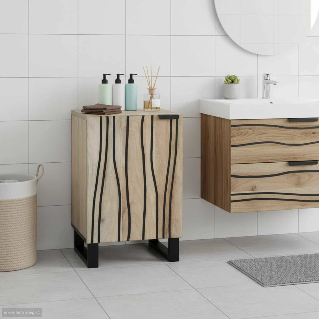 Armadio per Lavabo da Bagno con porta Bianco 38 x 33,5 x 58 cm 4017993