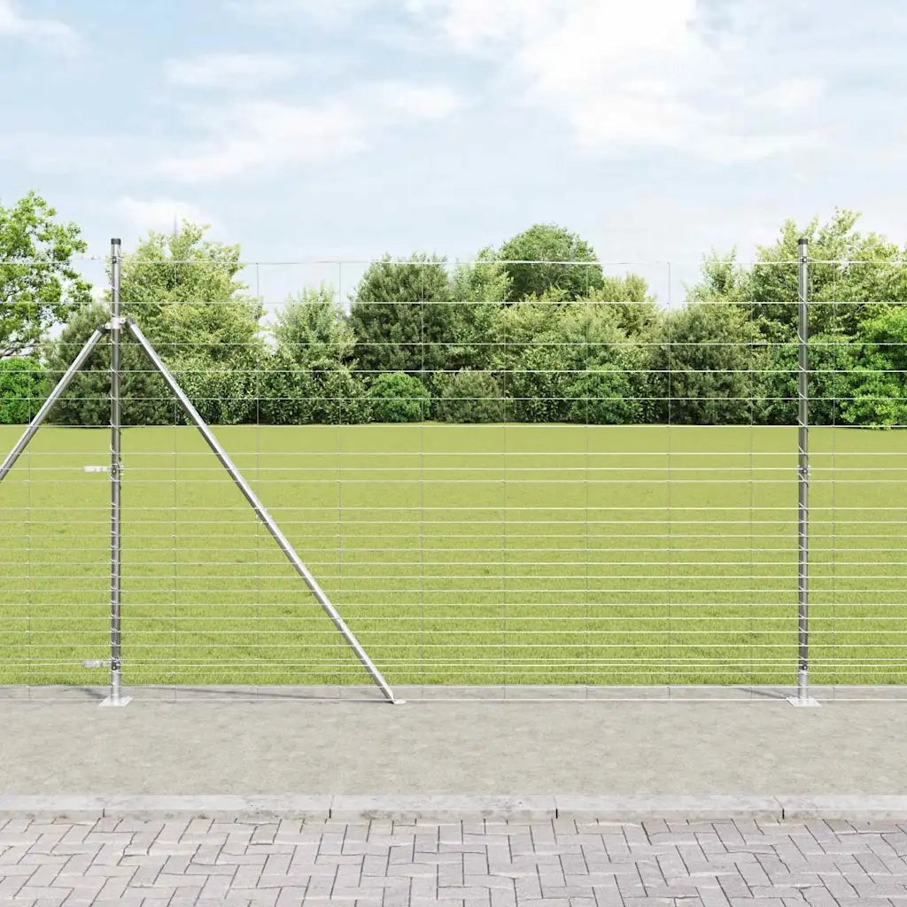 Palo della recinzione Zincato 25 x 1,6 m Acciaio