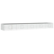 Gabbia per conigli con 5 pannelli 541 x 109 x 54 cm ferro zincato argento 02_0041692