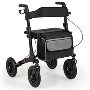 Deambulatore pieghevole fuoristrada con sedile 62 x 82 x 81,5-97 cm comodo e sicuro moderno alluminio nero 20_0011670
