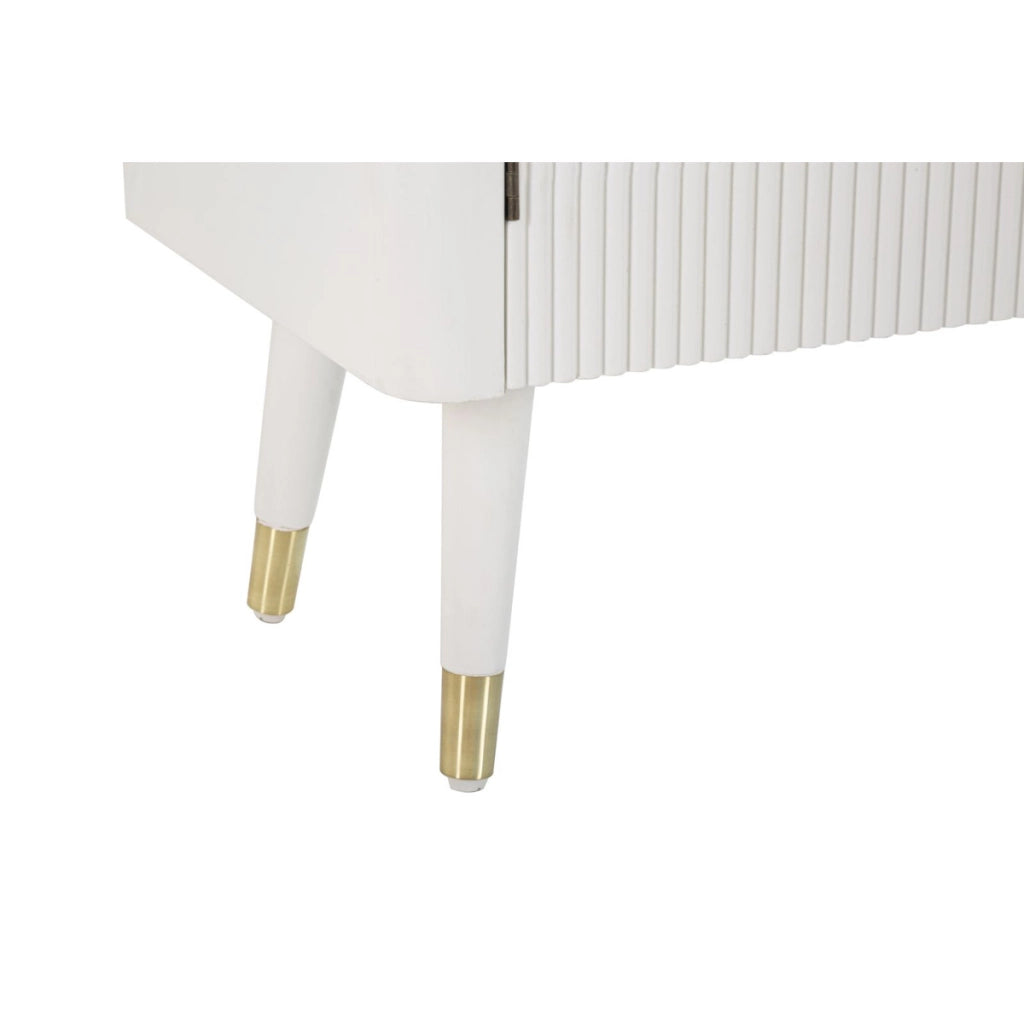 Credenza VKH24, Bianco, Legno, 117x37x90 cm