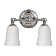Applique bagno 2xG9 IP44 cromo vetro opale Huguenot Feiss