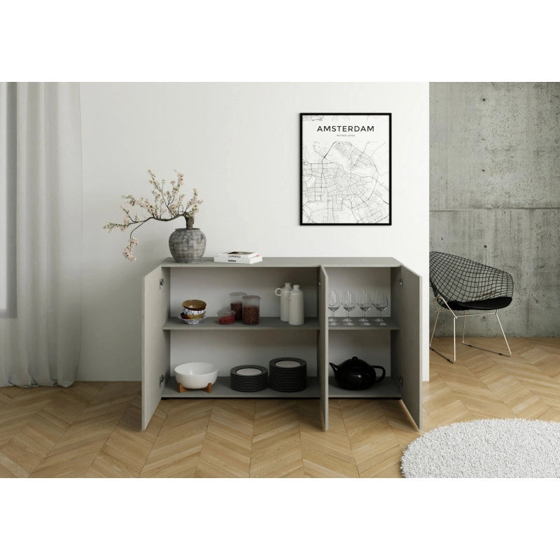 Madia moderna 3 ante 150x40x83,5 cm Elios - Cashmere