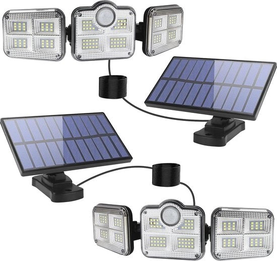 Faro a LED con sensore di movimento - Illuminazione esterna all'aperto IP65 impermeabile - 270° di illuminazione | 5m di cavi esterni Illuminazione esterna