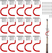 Manubrio per strumenti di giardinaggio in metallo con 15 ganci e accessori per spazzole, giardini e garage