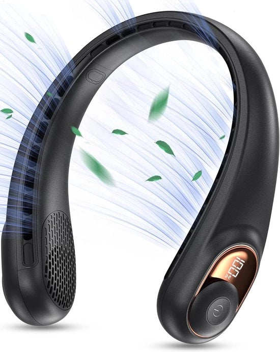 Ventilatore portatile - senza bava - ventilatori portatili per il collo - stile super - 3 velocità - 3600 mAh - ventilatore portatile per il collo - ventilatore per il collo - caricabile via USB - ventilatore senza fili