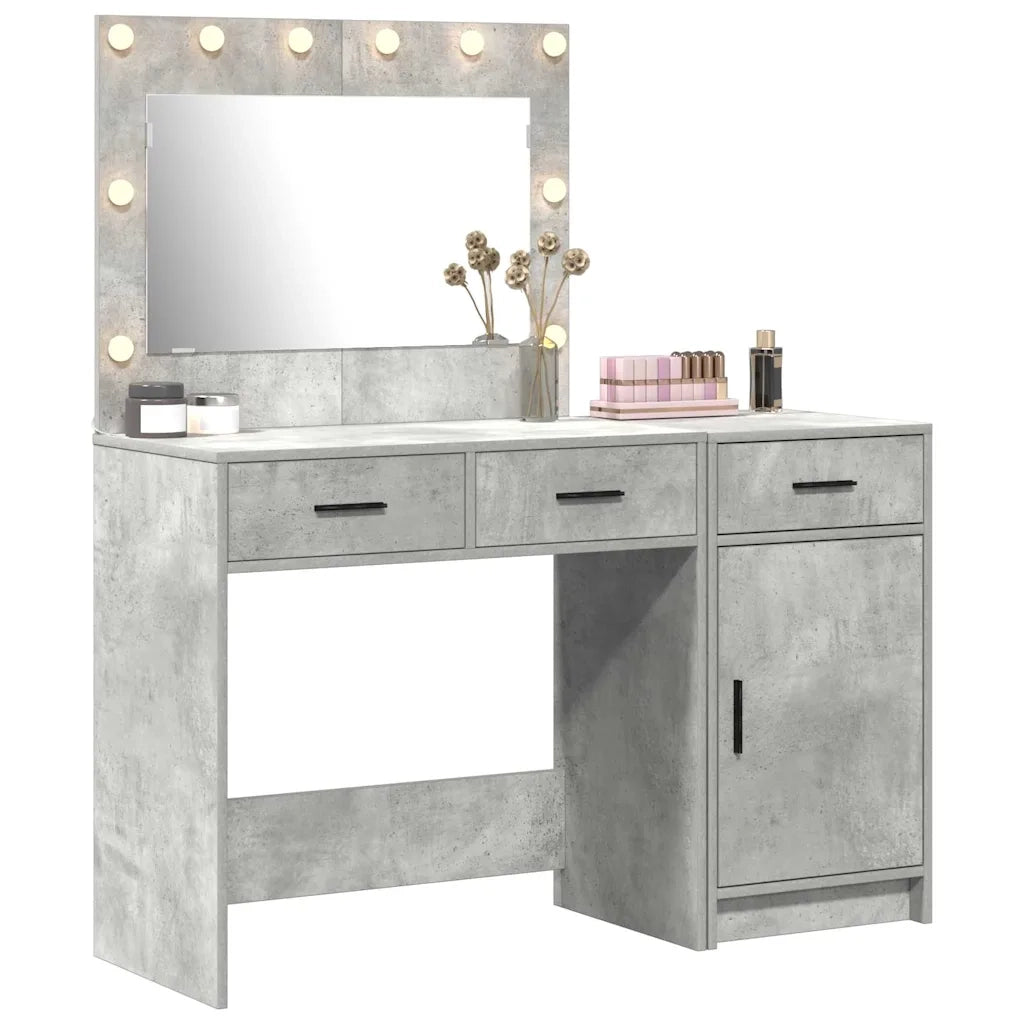 Tavolo da Trucco con cassetto 2 pcs Grigio Legno multistrato 3334230