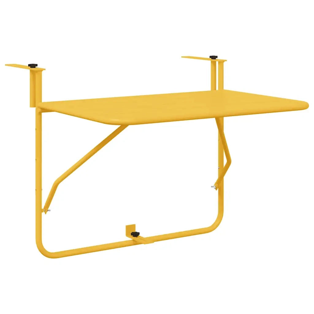 Tavolo Appeso da Balcone Senape 60 x 39 x 65 cm Acciaio 42008073
