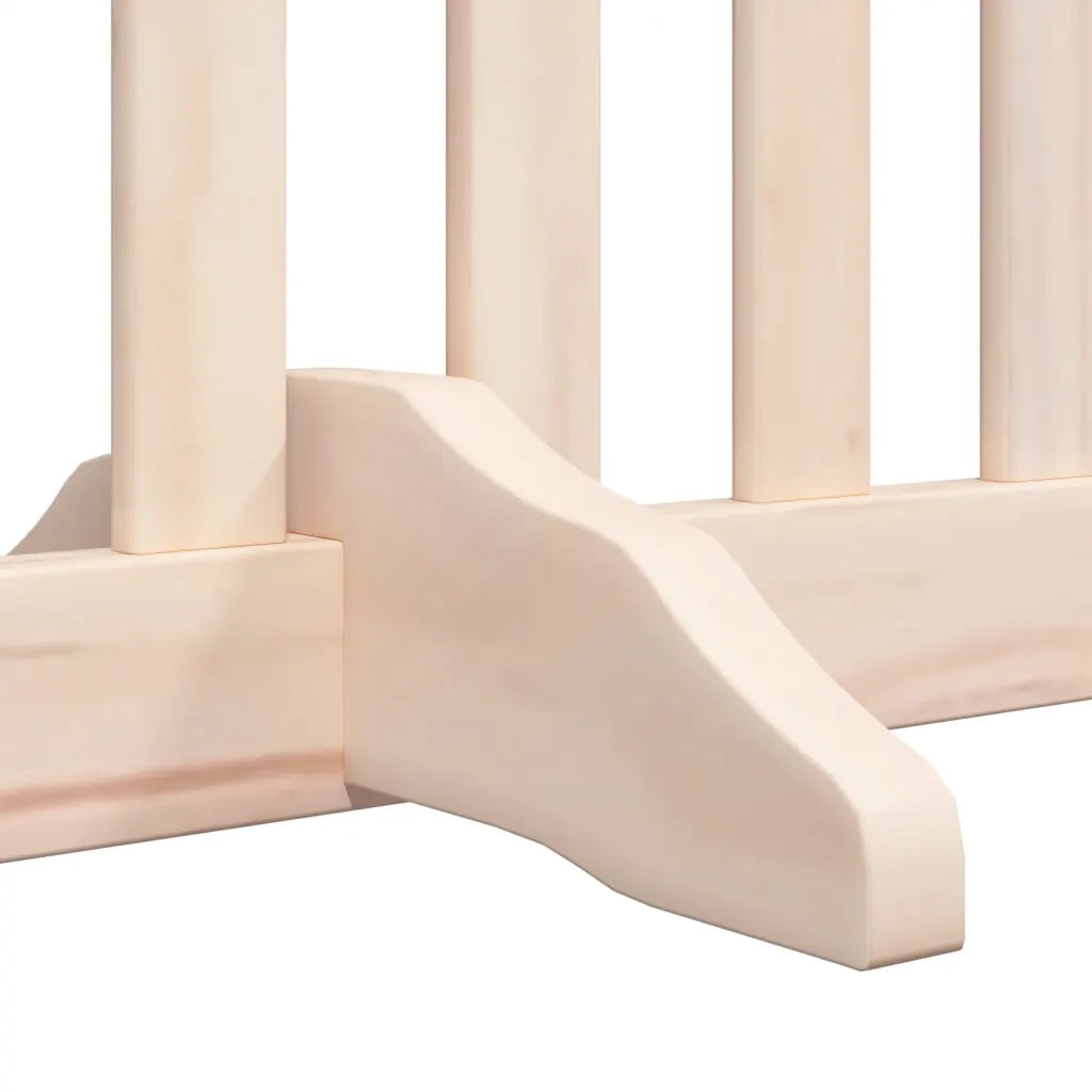 Cancello per Cani con Porta Pieghevole 4 Pannelli 320 cm Pioppo CFW1228258