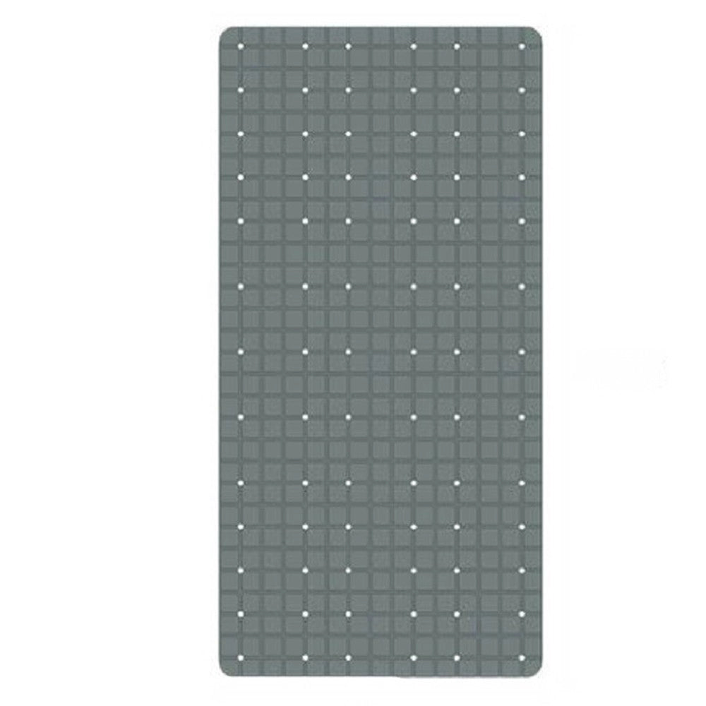 Trade Shop - Tappeto Tappetino In Pvc Antiscivolo Vasca Da Bagno Doccia 68x36cm 79755 Grigia -