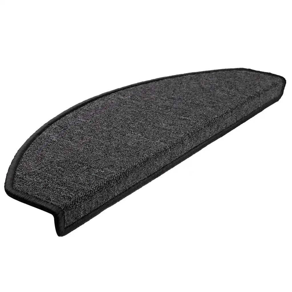 Tappetini per scale 30 pz 65x24x4 cm Antracite Semicircolari Grandi