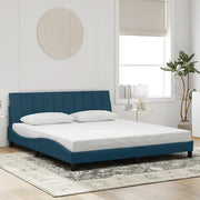 Giroletto con Testiera Blu 180x200 cm in Velluto