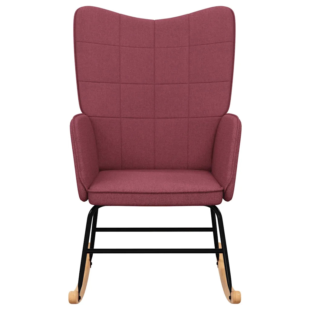 Sedia a Dondolo Rosso Vino in Tessuto CFW6889226