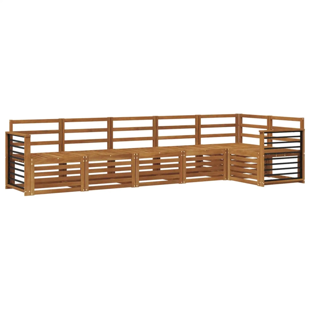Set divani 6 pcs Naturale Legno di Acacia Massello 3374899